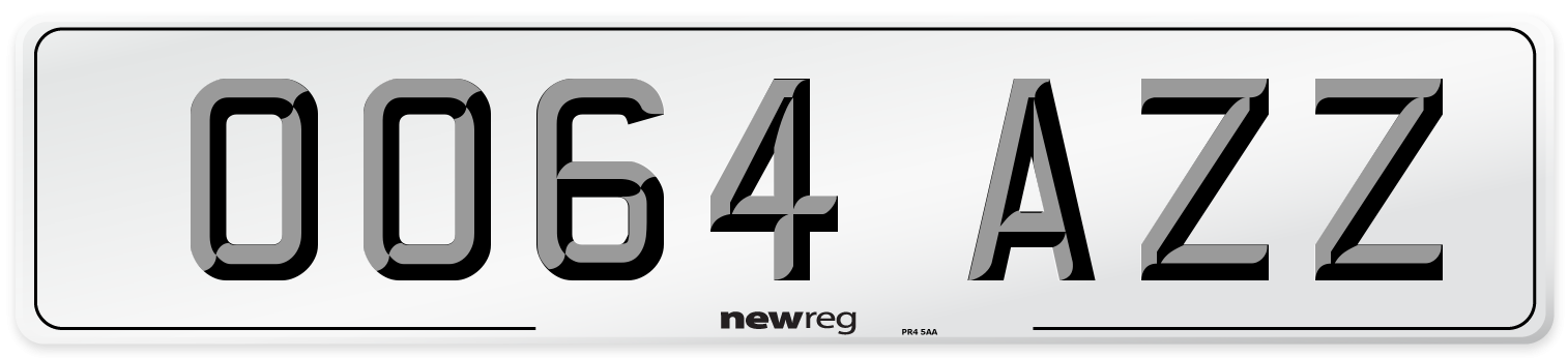 OO64 AZZ Number Plate from New Reg